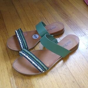 Sandals moss green 8 1/2